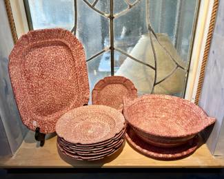 Nice set of vintage stoneware plates