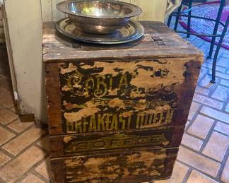 Antique wooden coffee crate
