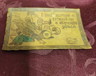 Vintage leather post cards