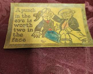 Vintage leather post cards