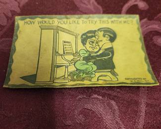 Vintage leather post cards