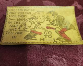 Vintage leather post cards