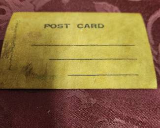 Vintage leather post cards
