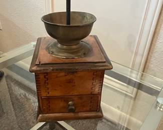 Antique coffee grinder