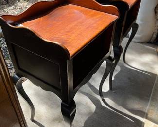 Matching antique end tables