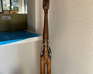 Carved wood giraffe
