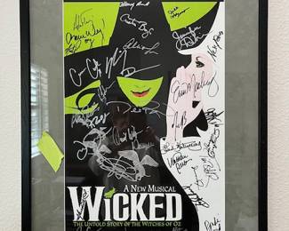 "Wicked" framed poster signed by Chicago cast