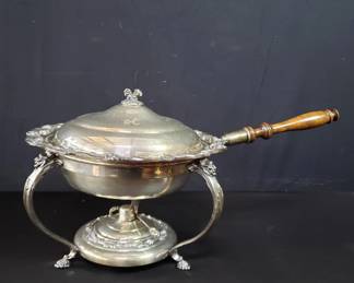 Lot # : 345 - Vintage sterling silver plated chafing dish