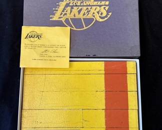 Lot # : 246z - LA Lakers original Forum basketball court floor