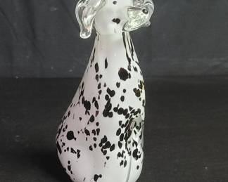 Lot # : 741 - Hand blown glass dalmatian sculpture