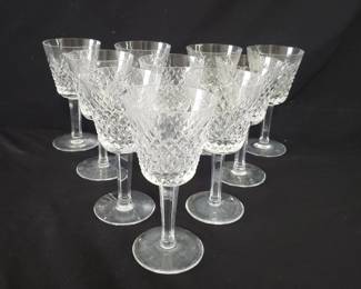 Lot # : 384 - 10 Waterford crystal Alana Claret wine glasses