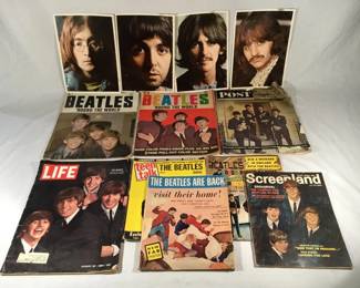 Lot # : 600f - Vintage Beatles magazines and pictures
