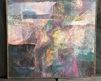 Lot # : 704 - Framed, signed mixed media on canvas B. Metcalf
