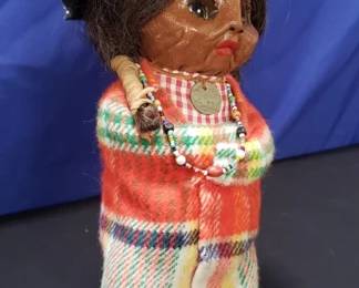 Lot # : 185 - Vintage Native American doll signed