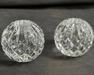 Lot # : 520 - Set of Waterford crystal ball candle holders