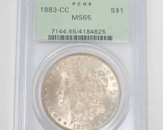 Lot # : 25 - PCGS 1883-CC MS65 Morgan silver dollar