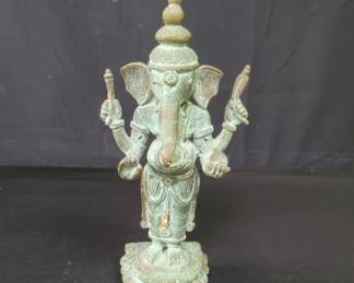 Lot # : 466 - Vintage brass patinated ganesh sculpture
