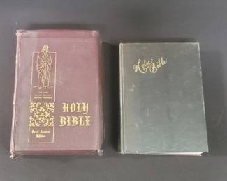 Lot # : 443 - Pair of Vintage holy bibles