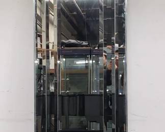 Lot # : 556 - Vintage 2-panel beveled mirror, as is