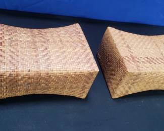 Lot # : 654 - Pair of woven neck rests
