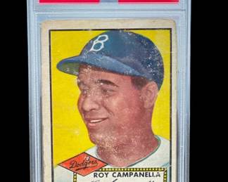 Lot # : 285z - 1952 Topps Roy Campanella PSA 1 PR slab