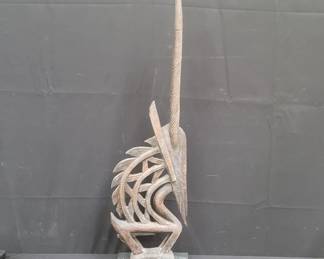 Lot # : 356 - African bambara antelope carved wood sculpture