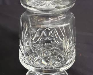 Lot # : 315 - Waterford crystal jam/jelly jar with lid
