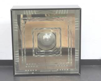 Lot # : 467 - Eduardo Sanz glass and paint abstract
