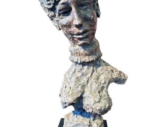Lot # : 200z - Signed ceramic bust sculpture