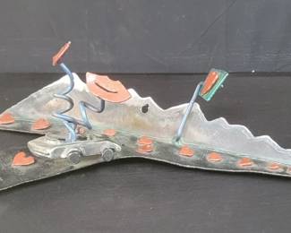 Lot # : 554 - Ted Rosenthal abstract polychrome steel