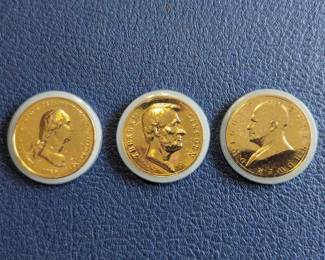 Lot # : 440a - Three U.S. Mint Inaugural Medals - Washington, Lincoln and Eisenhower.