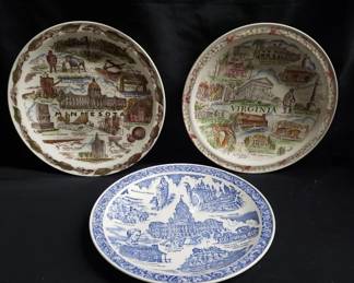 Lot # : 378 - Vintage Vernon Kilns State plates (3)