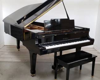 Lot # : 11 - K. Kawai grand piano with bench & accessories