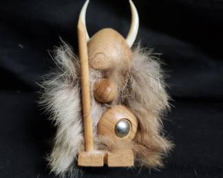 Lot # : 377 - Vintage Danish wood furry viking