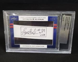 Lot # : 294 - Jennie Finch Leaf cut signature edition card