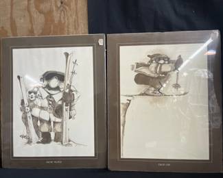 Lot # : 532 - Vintage Gary Patterson ski art print