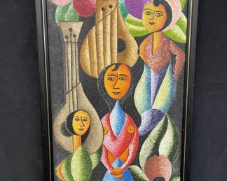 Lot # : 701v - Mid century Vantaularia textured painting