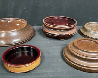 Lot # : 503 - Group of wood stands box lot