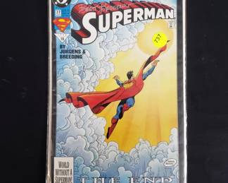 Lot # : 714 - Signed Brett Breeding #77 Superman w/ coa