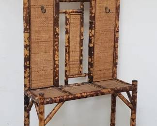 Lot # : 427 - Bamboo & rattan hall tree