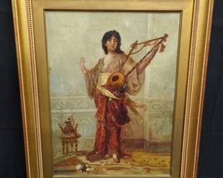 Lot # : 168 - Signed oil on canvas after Nathaniel Sichel