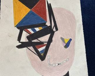 Lot # : 600m - Signed constructivist drawing in ink