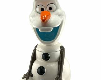 Lot # : 361a - Rare Disneys Frozen ceramic Olaf cookie jar 14