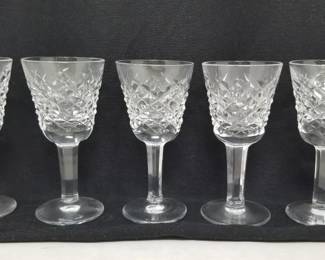 Lot # : 88 - 5 Waterford crystal Alana small liqueur cordials