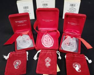 Lot # : 56 - Waterford crystal Christmas ornaments