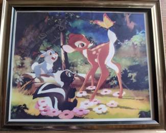Lot # : 332a - Donnie Dunagan, voice of "Bambi" autographed color