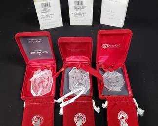 Lot # : 42 - Waterford crystal Christmas ornaments