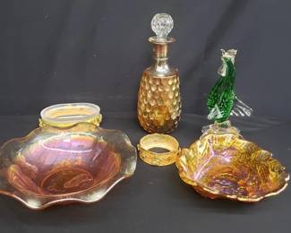 Lot # : 662 - Box of miscellaneous glass items