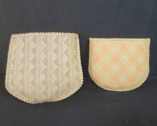 Lot # : 669 - Pair of wicker hand woven totes