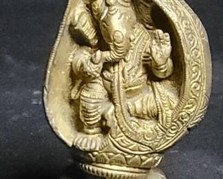 Lot # : 623 - Vintage brass ganesh sculpture